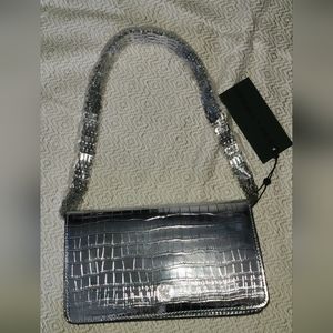 SILVER purse brand new
